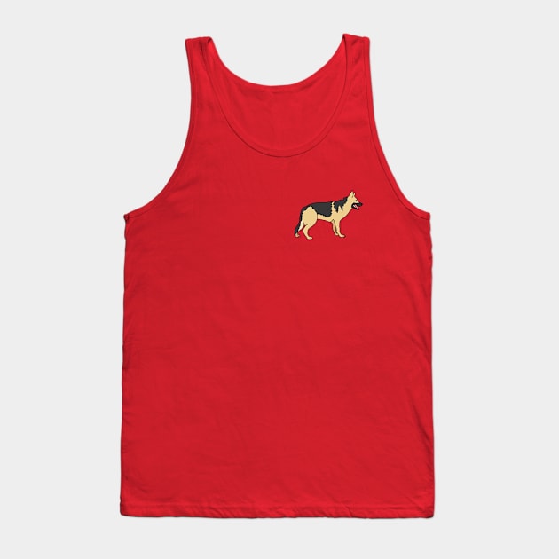 German Shepherd Pocket Tee Tank Top by Art by Lex